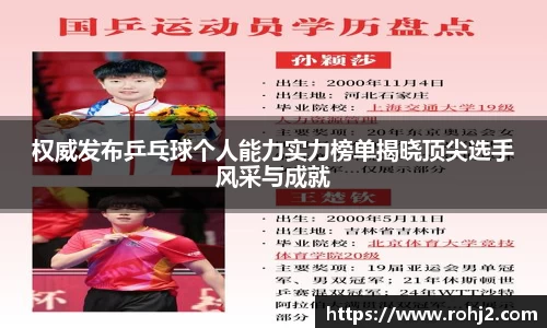 权威发布乒乓球个人能力实力榜单揭晓顶尖选手风采与成就